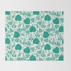 Green leaves pattern Throw Blanket Gallery Image 2