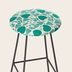 Green leaves pattern Stool Gallery Image 2