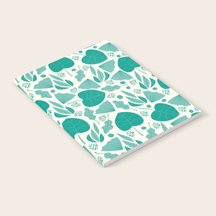 Green leaves pattern Notebook Gallery Image 2