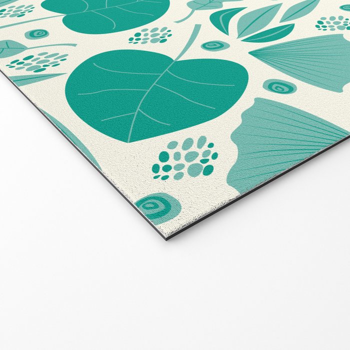 Green leaves pattern Welcome Mat Gallery Image 2