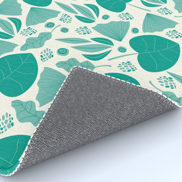 Green leaves pattern Rug Gallery Image 4