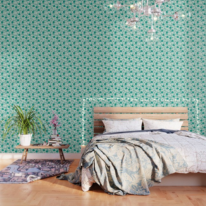 Green leaves pattern Wallpaper Gallery Image 1