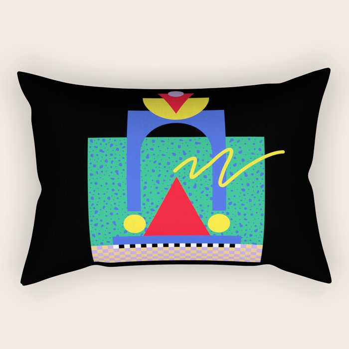 Memphis pattern 90 - 80s / 90s Retro Rectangular Pillow Gallery Image 1