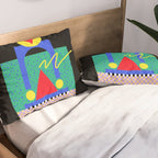 Memphis pattern 90 - 80s / 90s Retro Pillow Sham Gallery Image 2