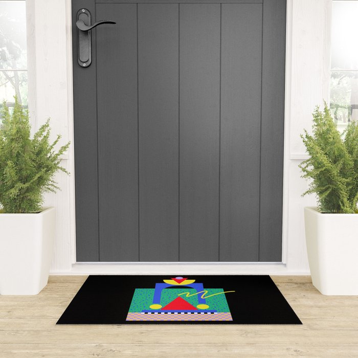 Memphis pattern 90 - 80s / 90s Retro Welcome Mat Gallery Image 3