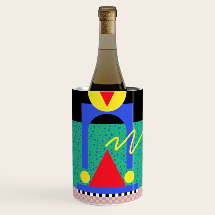 Memphis pattern 90 - 80s / 90s Retro Wine Chiller Gallery Image 1
