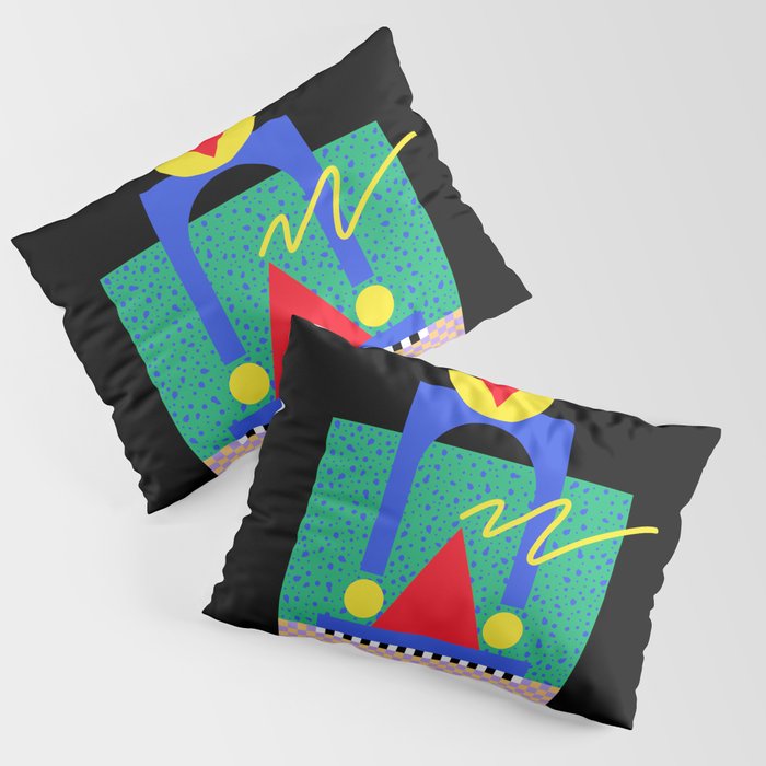 Memphis pattern 90 - 80s / 90s Retro Pillow Sham Gallery Image 3