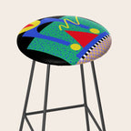Memphis pattern 90 - 80s / 90s Retro Stool Gallery Image 2
