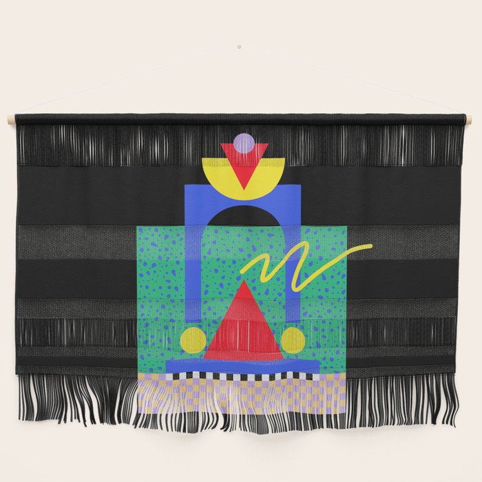 Memphis pattern 90 - 80s / 90s Retro Wall Hanging Gallery Image 1