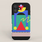 Memphis pattern 90 - 80s / 90s Retro iPhone Case Gallery Image 1