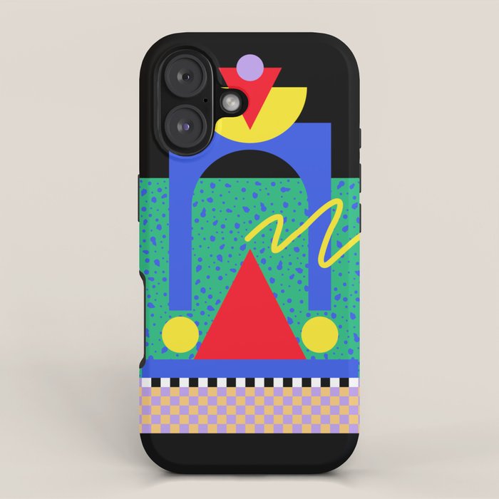 Memphis pattern 90 - 80s / 90s Retro iPhone Case Gallery Image 1