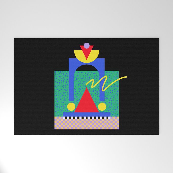 Memphis pattern 90 - 80s / 90s Retro Welcome Mat Gallery Image 1