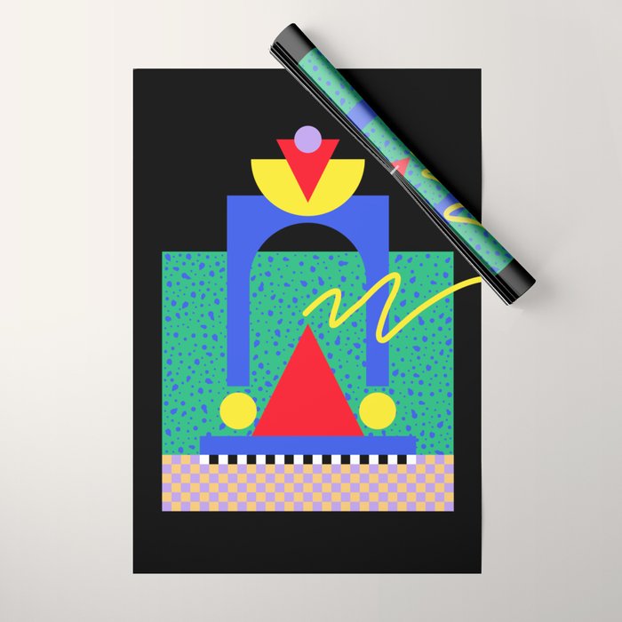 Memphis pattern 90 - 80s / 90s Retro Wrapping Paper Gallery Image 1