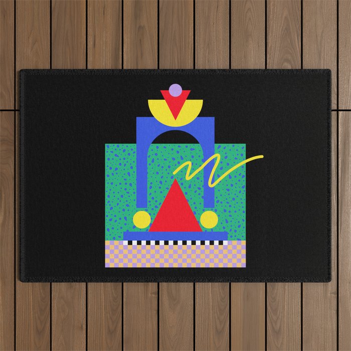 Memphis pattern 90 - 80s / 90s Retro Outdoor Rug Gallery Image 1