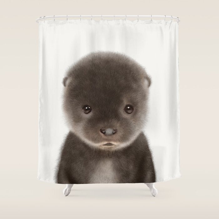 Baby Otter Shower Curtain Gallery Image 1