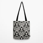 Celestial Unicorn Damask Cream & Black Tote Bag Gallery Image 2