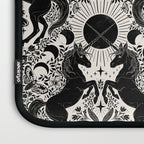 Celestial Unicorn Damask Cream & Black Laptop Sleeve Gallery Image 3
