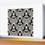 Celestial Unicorn Damask Cream & Black Wall Mural Gallery Image 2