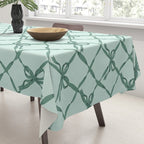 Green Trellis Ribbon Bows Tablecloth Gallery Image 3
