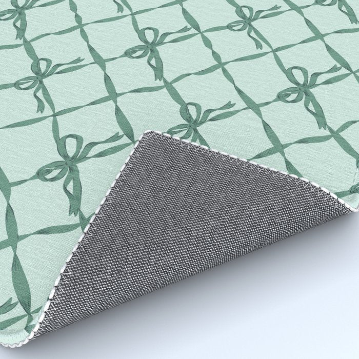 Green Trellis Ribbon Bows Rug Gallery Image 4