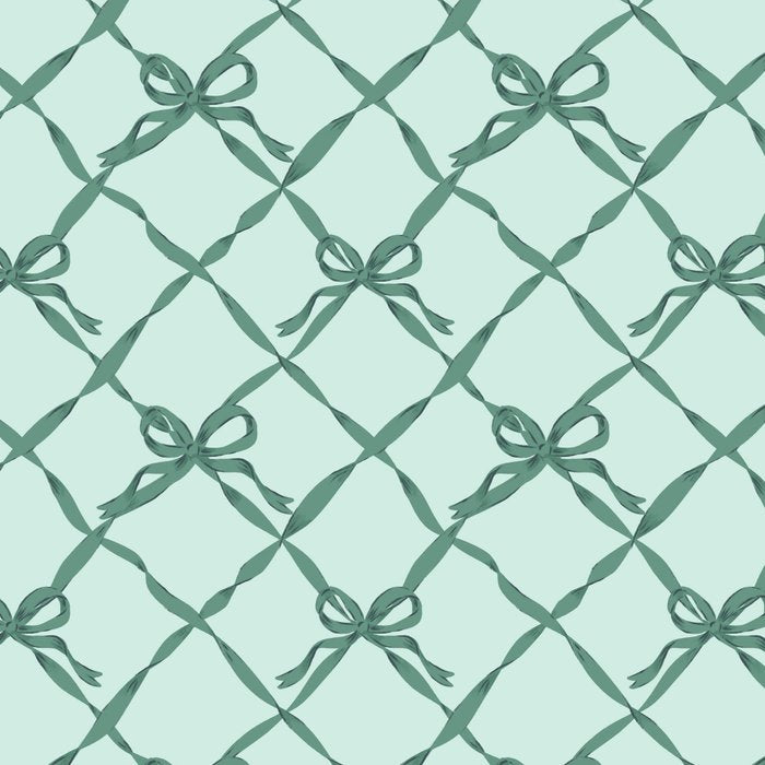 Green Trellis Ribbon Bows Coffee Mug Gallery Image 2