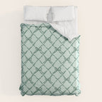 Green Trellis Ribbon Bows Duvet Cover Gallery Image 6