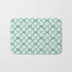 Green Trellis Ribbon Bows Bath Mat Gallery Image 1