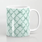 Green Trellis Ribbon Bows Coffee Mug Gallery Image 1