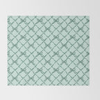 Green Trellis Ribbon Bows Throw Blanket Gallery Image 2