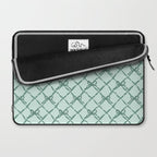 Green Trellis Ribbon Bows Laptop Sleeve Gallery Image 2