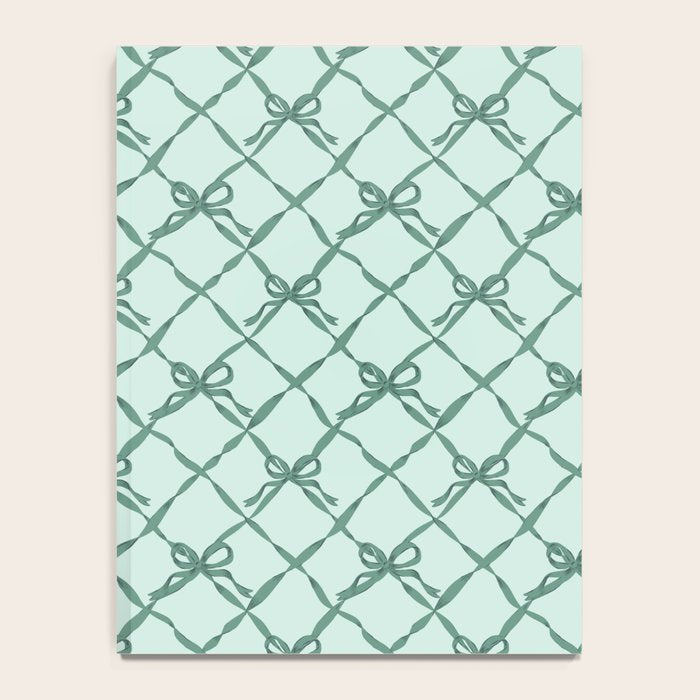 Green Trellis Ribbon Bows Notebook Gallery Image 4