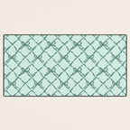 Green Trellis Ribbon Bows Desk Mat Gallery Image 3