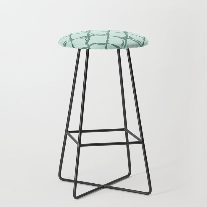 Green Trellis Ribbon Bows Stool Gallery Image 1