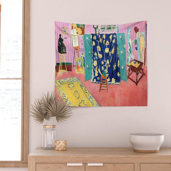 Henri Matisse The Pink Studio Wall Tapestry Gallery Image 2
