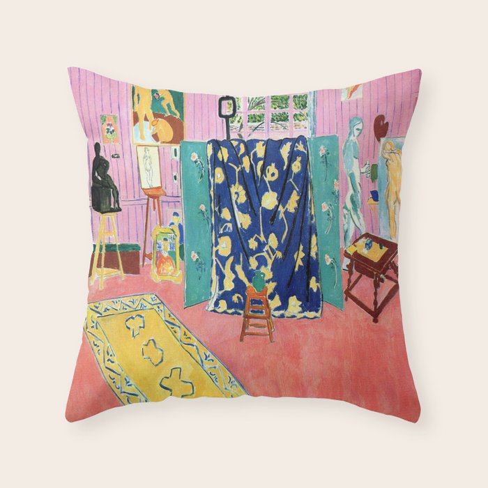 Henri Matisse The Pink Studio Throw Pillow Gallery Image 6