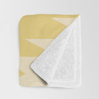 Geometric Southwestern Minimalism - Bright Golden Yellow Throw Blanket Gallery Image 3