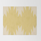 Geometric Southwestern Minimalism - Bright Golden Yellow Throw Blanket Gallery Image 2