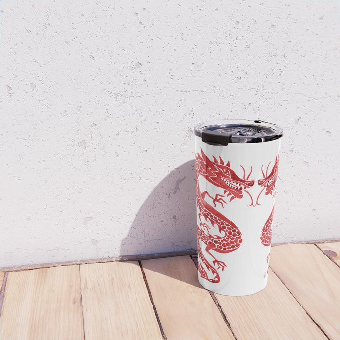 Chinese Dragon - Crimson Palette Travel Mug Gallery Image 4
