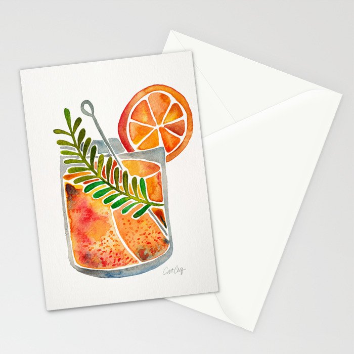 Blood Orange Tequila Sunrise Stationery Card Gallery Image 2