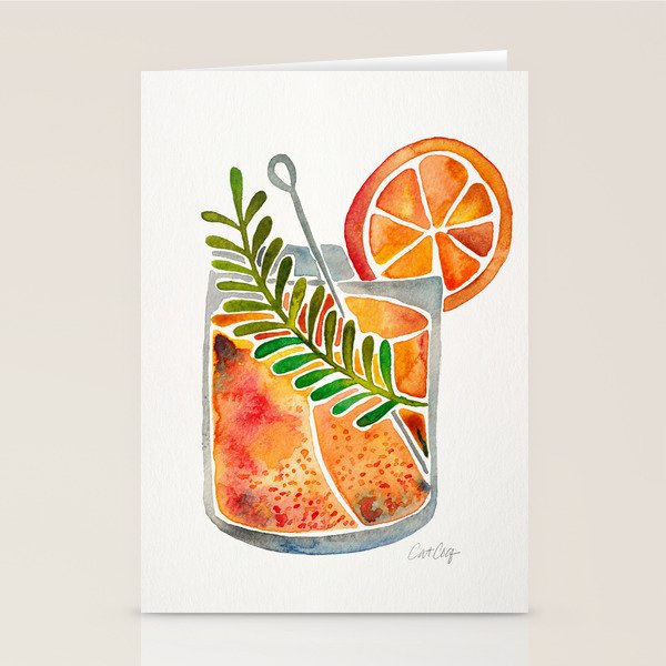 Blood Orange Tequila Sunrise Stationery Card Gallery Image 2