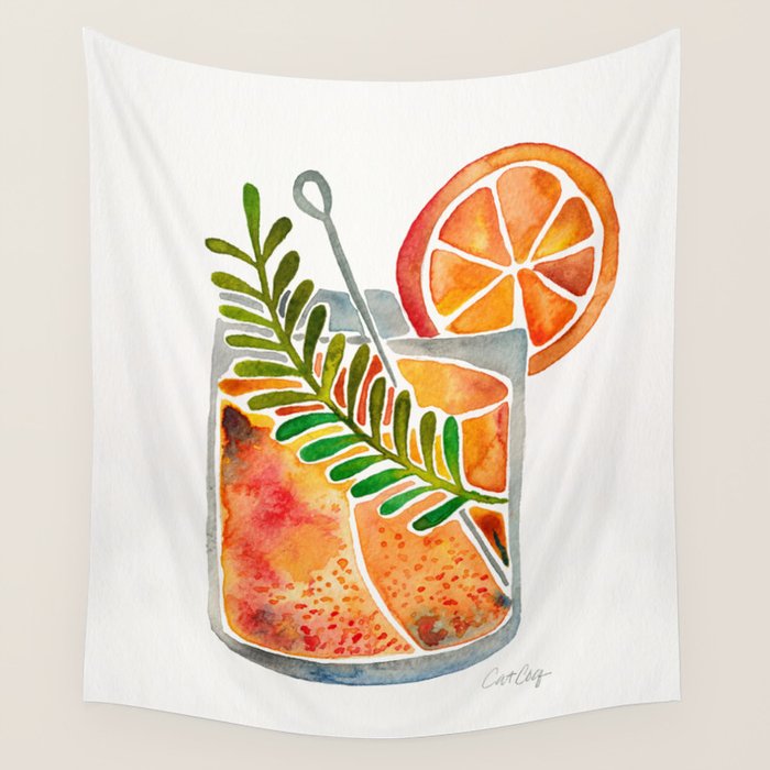 Blood Orange Tequila Sunrise Wall Tapestry Gallery Image 4