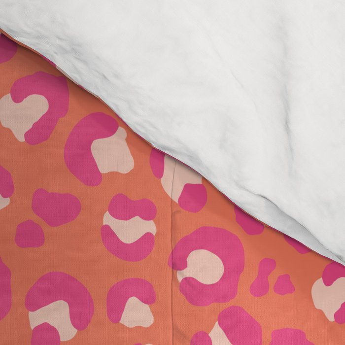 Leopard Print - Coral and Pink Comforter Gallery Image 4