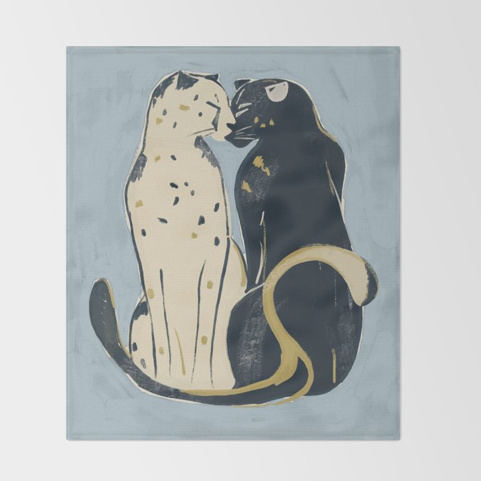 Two Cheetahs 4 Throw Blanket Gallery Image 2