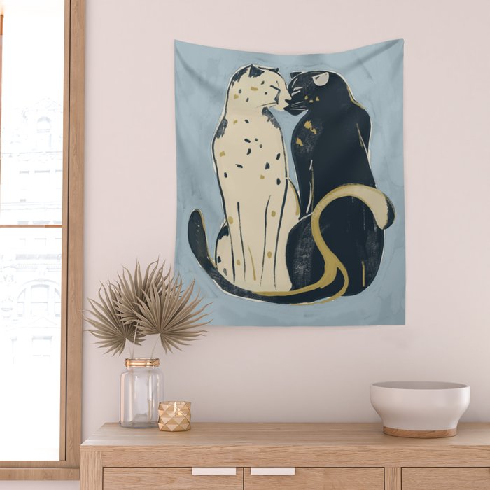 Two Cheetahs 4 Wall Tapestry Gallery Image 2