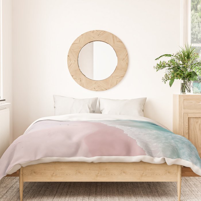 Ocean Walk - Aerial Beach photography by Ingrid Beddoes Duvet Cover Gallery Image 3