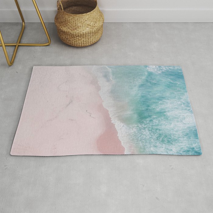 Ocean Walk - Aerial Beach photography by Ingrid Beddoes Rug Gallery Image 1