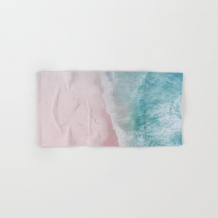 Ocean Walk - Aerial Beach photography by Ingrid Beddoes Bath Towel Gallery Image 1