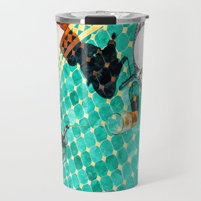 Chai, India Culture & People Painting, Exotic Travel Places Tea Bohemian Colorful Morocco Turkish Travel Mug Gallery Image 1