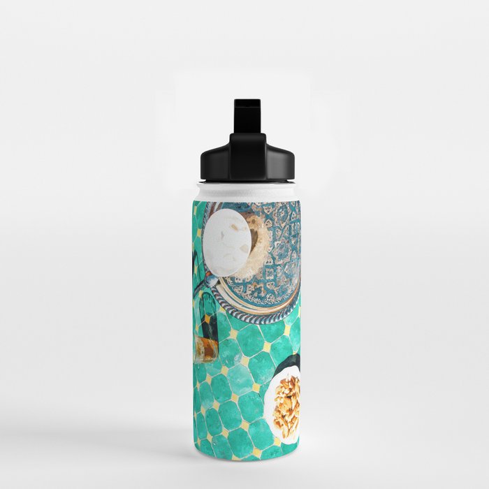 Chai, India Culture & People Painting, Exotic Travel Places Tea Bohemian Colorful Morocco Turkish Water Bottle Gallery Image 2