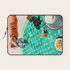 Chai, India Culture & People Painting, Exotic Travel Places Tea Bohemian Colorful Morocco Turkish Laptop Sleeve Gallery Image 1